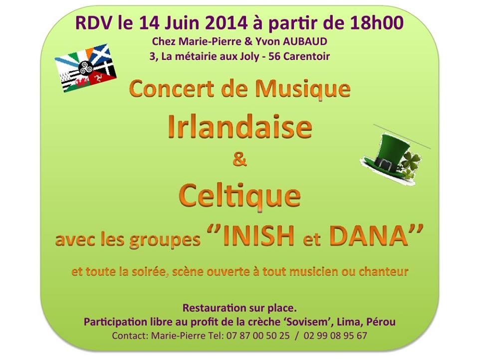 Concert de musique irlandaise et celtique