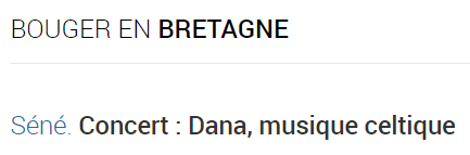 Concert : Dana, musique celtique, Concert à Séné